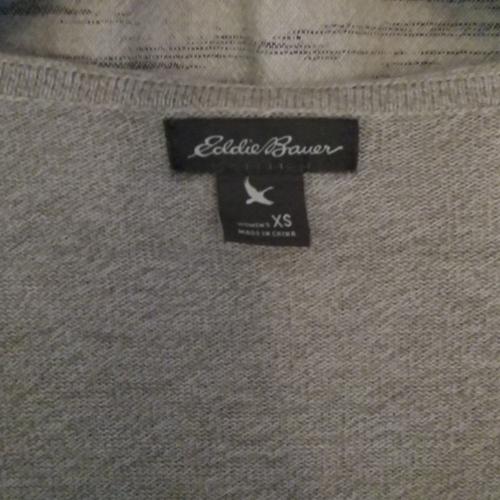 Eddie Bauer Cotton Knit Open Handkerchief Cardigan XS - Picture 8 of 8